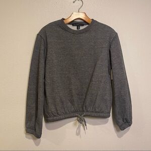 DEREK HEART fleece crew neck with tie waist band - NWT